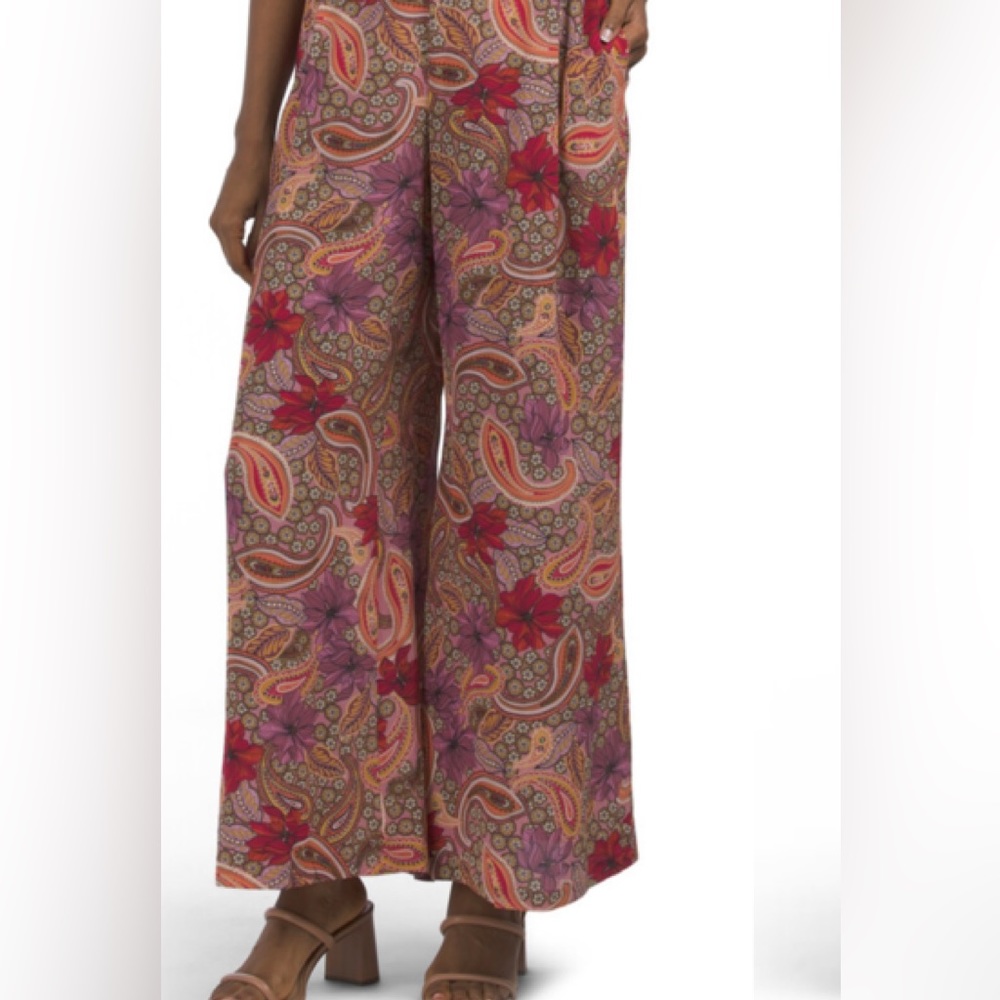 Johnny Was Silk Lioness Easy Pull on Pants Elastic Waist Size XL - Picture 2 of 10
